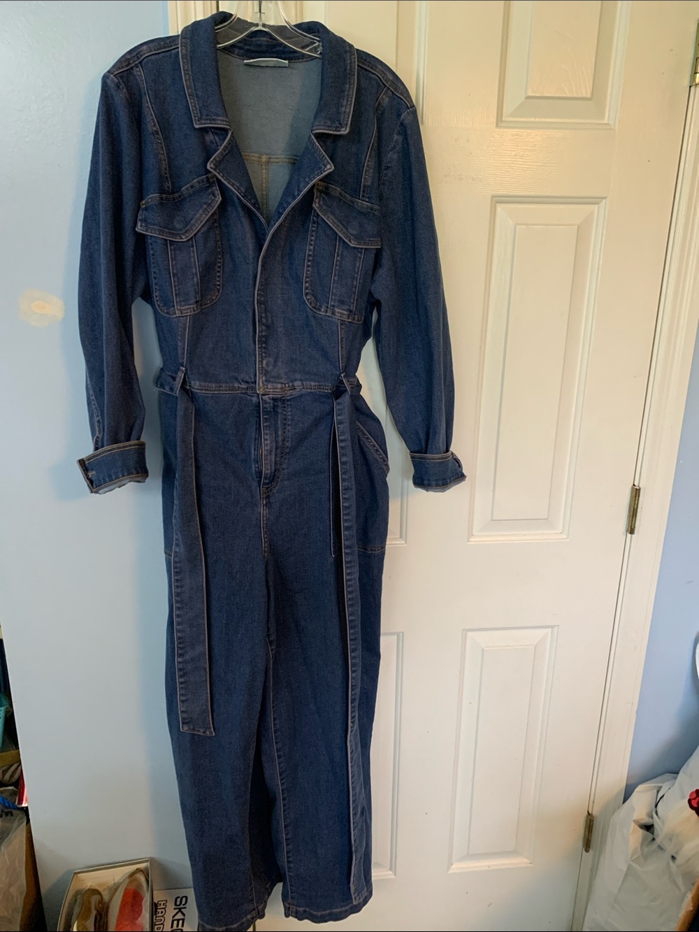 Lane Bryant Dark Blue Denim Topstitched Detail size 20